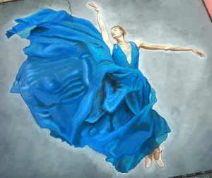 Blue ballerina